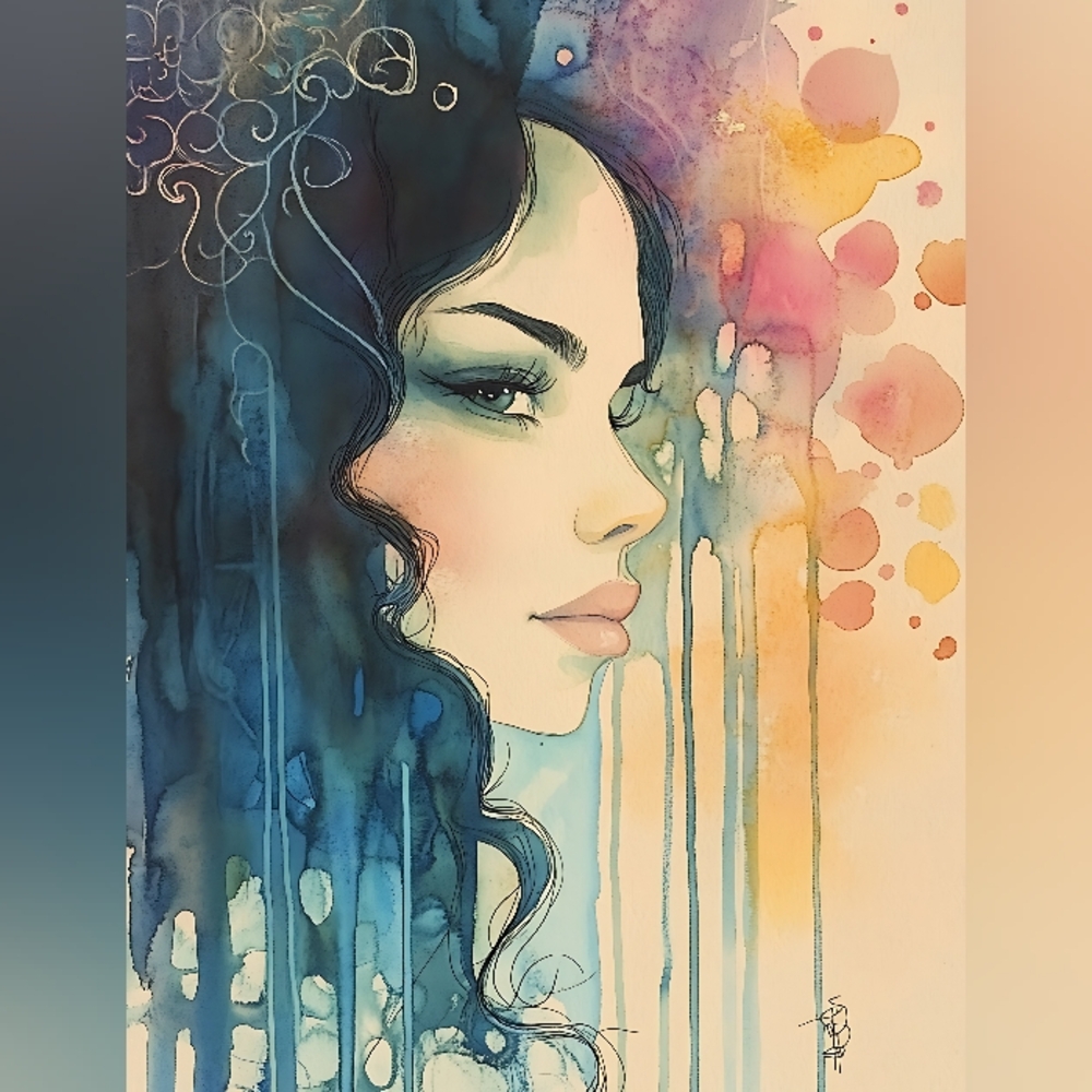 Beautiful Water Color Print